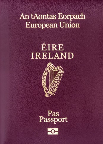 Front Cover of Ireland Passport Front Cover of Ireland Passport