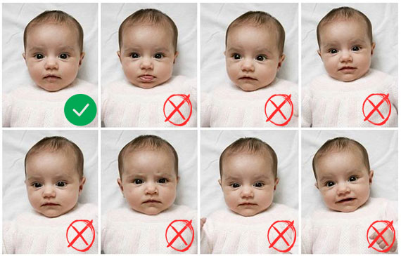 Fotoanforderungen für Babys, Kleinkinder und Kinder Fotoanforderungen für Babys, Kleinkinder und Kinder