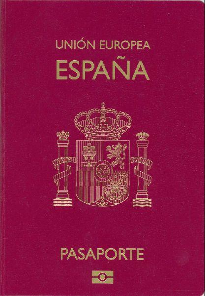 Vordere Abdeckung des spanischen Reisepasses Vordere Abdeckung des spanischen Reisepasses