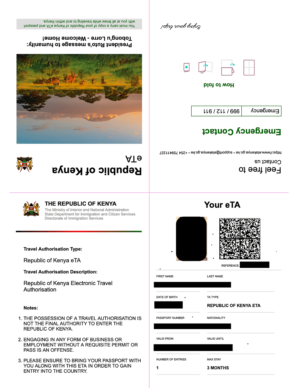 A Sample of Kenya eTA for Beninese Citizens A Sample of Kenya eTA for Beninese Citizens